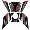 Generic Compatibile con VOGE SR4 MAX Adesivi per Area Serbatoio Moto - Kit Protezione Abrasiva e Adesivi Decorativi per Serbatoio Carburante (Rosso e Nero)