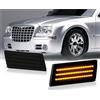 AVFORA Laterale Indicatore Per Chrysler 300 2005 2006 2007 2008 2009 2010 LED Per Auto Indicatore Laterale Indicatori Direzione Indicatori Di Direzione Lampada Di Parcheggio Luce Specchietto Laterale(Smoked