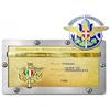 Supporti Ferrosi Supporto SCSP per targa Oro FMI Compatibile con Vespa e universale per moto d'epoca a Scomparsa con fix per Spilla