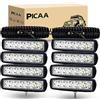PICAA Faro da Lavoro LED 10pcs 18W 6 Pollici Spot Light Fari Led Auto Luci Off Road per Fuoristrada Guida Fendinebbia Luci della Barca Luci di Guida Faro da Lavoro a Led SUV Lampada Trattore