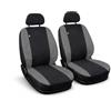 Rebeca Shop Coprisedili Anteriori 500X in Policotone, Made in Italy, con Nome Auto Ricamato, Ganci Inclusi (Nero/Grigio Chiaro)