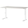 GERMANIA DIE MÖBELMACHER Germania Scrivania 7904-642, in grigio chiaro/bianco, altezza media, 140 x 91 x 80 cm (LxAxP)