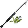 ZythrXLate Canna da Pesca Fibra di Carbonio Set di canne da pesca telescopiche 1,8-2,4 m, mulinello spinning ultraleggero con accessori for gancio richiamo, kit completo per Pesca Mare Fiume