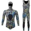 Chatonshen Muta da Subacquea Due Pezzi in Neoprene Termica Contro Shock Flessibilità Protezione Solare Vestizione Semplice per Immersione Surf Snorkeling Allenamento, Mosaico, S