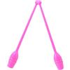NUSITOU Bastoncini di Ginnastica Artistica Attrezzi in Plastico Rosa per Adulti, Accessorio Portatile per Fitness e Danza Ritmica Supporto per attività Fisica