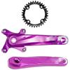 Generico Guarnitura conica Quadrata for Mountain Bike, pedivella MTB in Lega di Alluminio da 170 mm Lega di Alluminio 6061