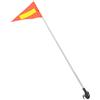 Zerodeko Bandiera Acciaio Carrello Riflettente per Arancione e Telescopica a Altezza Regolabile, Realizzata in Inossidabile e PVC, Accessorio Sicurezza da Golf Sedia Rotelle