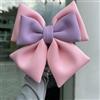 FortunateSweet Accessori per casco da bicicletta, decorazione con fiocco in tessuto carino per moto e snowboard, cappello rigido staccabile elegante viola bianco (rosa + viola)