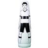 Zxpjkyu Manichino da Allenamento Calcio Gonfiabile Manichino Avversario Allenamento Calci Punizione Passaggi Precisione Realistico PVC Adatto Allenamenti Sportivi, Bianco, 175 Cm