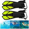 Bediffer Pinne per Snorkeling Pinne per Immersione Lunghe Regolabili TPR Morbido per Subacquei Comodi per il Nuoto 2 Pezzi Verde (MD)
