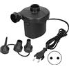 YUKOFE Pompa di gonfiaggio elettrica da 150 W Pompa di aria universale portatile potente e veloce a 3 ugelli per piscine di gommoni da campeggio Viaggi all'aperto ABS leggero