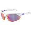 ALPINA Unisex - Adulti, NYLOS HR Occhiali sportivi, white-purple gloss, One Size
