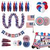 Generic Decorazioni Per Raggi Ruota Bicicletta Kit Nappe Rosse Bianche Blu Per La