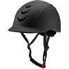 Gralara Casco da Equitazione con Visiera Corta Leggero Casco da Testa Equitazione Regolabile Aerodinamico per, Nero, L 58-62CM