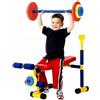 Generic Set di manubri per bambini per fitness, palestra per principianti e sollevamento pesi, sport indoor outdoor per età 3-8 anni, include bilanciere e pressa per gambe