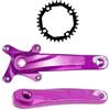 Generico Guarnitura conica Quadrata for Mountain Bike 170mm pedivella MTB in Lega di Alluminio 104 BCD Corona Stretta Larga a velocità Singola