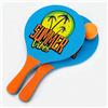 Generico Coppia Racchette da Spiaggia Padel Beach Tennis con Pallina Morbida Set Racchettoni in Legno Mare, Spiaggia Piscina Mare Giardino, Beach Rackets Resistenti Leggere