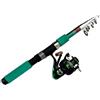 ZythrXLate Canna da Pesca Fibra di Carbonio Canna da pesca spinning e mulinello Strong Pike Combo 1.8m 2.1m .4m .7m 3.0m .6m corta in carbonio mulinelli 5.5:1 per Pesca Mare Fiume