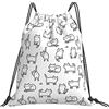 Generic Unisex Borsa Sportiva da Palestra Cute Kitty Cats Sacca Sportivo con Coulisse Zaino Scuola per All'Aperto Uomo Spiaggia 36X42Cm