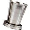 Kelisdi Tazza pieghevole riciclabile non ossidata con coperchio impermeabile Contenitore per bevande all'aperto per campeggio zaino in spalla sottile costruzione permanente semplice pieghevole tazza