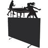 Generic Recinzione portatile da ping pong, rete di recinzione per competizione e allenamento, per uso in palestra o in ufficio