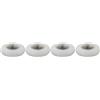 FortunateSweet Confezione da 4 rulli per vogatore, diametro 34 mm, puleggia con cuscinetto ad alto carico, set per palestra, fitness, esercizi, allenamento, scorrevolezza, colore bianco