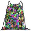 Generic Personalizzato Borsa Coulisse Mosaic Animal Fur Rainbow Psychedelic Bright Sacca Sportiva Palestra Fashion Zainetti per Yoga Adulto Viaggi 36X42Cm