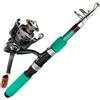 ZythrXLate Canna da Pesca Fibra di Carbonio 1.8-3.6m Canna Da Pesca In Mare In Carbonio Mulinello ComboTelescopica Spinning Reel Kit Con La Linea di Acqua Salata D'acqua Dolce Spiaggia pesce per Pesca Mare Fiume