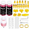 sealantkit Kit Spurgo Freni per SHIMANO, TEKTRO,MAGURA Freni a Disco Idraulici.Incluso 120 ML di Liquido Minerale per Freni, Imbuto Trasparente.