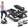 Sunny Health & Fitness 2 in 1 Premium Power Stepper con bande di resistenza, cardio, risparmio di spazio, regolabile in altezza e connettività Bluetooth ottimizzata con app SunnyFit opzionale