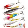XUKZIMA Cucchiaini Pesca Spinner, 5 Pz Confezione 10g, 5 Colori in Plastica Resistente, Ganci Tripli Affilati, Dinamica di Nuoto Naturale che Attira Trota e Persico