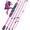 ZythrXLate Canna da Pesca Fibra di Carbonio Set di canne da pesca Canna spinning 1,7 m e mulinello serie 1000~2000 Resistenza massima 5 kg for la del luccio persico d'acqua dolce per Pesca Mare Fiume