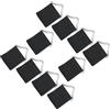 LIFKICH Set di 10 Fibbie a Forma di Triangolo per Trampolino in Metallo Nero, Parti Sostitutive per Rete e Tessuto da Saltare, Perfette per Giochi Esterni