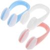 POPETPOP Clip per Naso da Nuoto in Silicone 3 Pezzi, Comoda e Antiscivolo, Adatta e Adulti, Accessorio per Piscina e Sport Acquatici