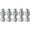 Drawup 5pcs Palestra Cavo Sfera Terminali In Acciaio Filo di Corda Port Joint Stopper per Casa Palestra Accessori Macchina Argento