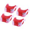 OKUMEYR Luci per Bicicletta LED Rosse 4 Pezzi in Silicone Impermeabili 3 modalità di Luce Antiurto per Mountain Bike e Casco