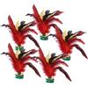 Zisemeil Handmake, 5 volani con piume, altezza 20 cm, gioco di intrattenimento