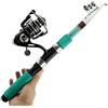 ZythrXLate Canna da Pesca Fibra di Carbonio 1.8m-3.6m Spinning Fishing Combo 6/7/8/9/10/11 Sezioni Canna telescopica 5.2:1 Kit da pesca con mulinello spinning ad alta velocità per Pesca Mare Fiume