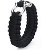 IMUSINICE Bracciale Paracord con Corda per Paracadute e Fibbia in Acciaio Inox Nero per attività Outdoor Resistente Fino a 190kg in Poliestere Colore Casuale