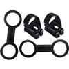 HORIALENCE 4 Pezzi Supporto Nero per Boccaglio da Snorkeling in Silicone e ABS Posizione Regolabile per Maschera e Tubo da Immersione