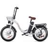 Gongxy Bicicletta elettrica, MTB elettrica per adulti a 7 velocità con display LCD, velocità 25 km/h con motore 250W, autonomia fino a 120 km (bianco-15Ah)