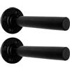 SageFurned Set di 2 supporti da parete per dischi, in acciaio, per palestra domestica, diametro asta fino a 21 cm, colore nero