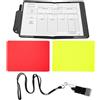 Tofficu Set Cartellini Arbitro Calcio con Cartellini Rossi e Gialli in Pu+PVC, Fischietto Portatile e Taccuino Punteggio per Arbitri in Giochi e Sport Scolastici