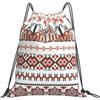 Generic Unisex Zaino Coulisse Cross Stitch Ethnic Ukraine Sacco Sportive Personalizzato Sacca Zaino Sportivo per Adulto Viaggi Spiaggia 36X42Cm
