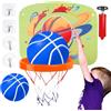 Generic Canestro da basket interno, per montaggio a parete, per bambini, piccolo, pieghevole, illuminato, portatile, regolabile, per ufficio e balcone