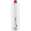 ELITE Borraccia Jet 950ml Extra Grande Trasparente Borraccia Ciclismo Sportiva Senza BPA Bottiglia Bici Lunghe Distanze (Trasparente/Logo Rosso, 950ml)