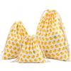 QuxetlRyz Zaino con coulisse Borsa con coulisse stampata design a 3 dimensioni animali, tasca portaoggetti, piccola anatra gialla, motivo kiwi, zaino, borse in tessuto di cotone da donna