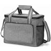 Cryfokt Borsa Termica Portatile, Borsa Termica da 15 Litri a Tenuta Stagna con Tasche Multiple Tracolla Regolabile per Picnic Campeggio Gite in Spiaggia Pranzo in Viaggio (GREY)