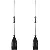 JOINPAYA Set di Remi per Kayak in Lega di Alluminio e Plastico Impugnatura Antiscivolo, Design Portatile Leggero per Canottaggio e Barche Pneumatiche Nere