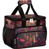Helhappy Grande borsa termica da campeggio per picnic, Render Dreamcatche rosa rose oro pieghevole portatile borsa pranzo da viaggio e contenitore per il pranzo per uomini e donne, 20 l